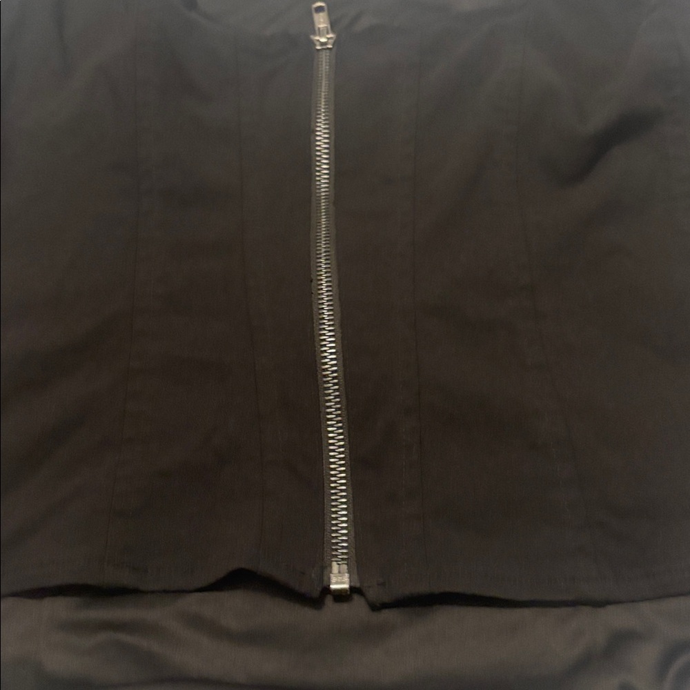 Torrid Deep Black Zip-Up Corset Top SZ 2X cropped lined sleeveless goth grunge - Picture 14 of 14